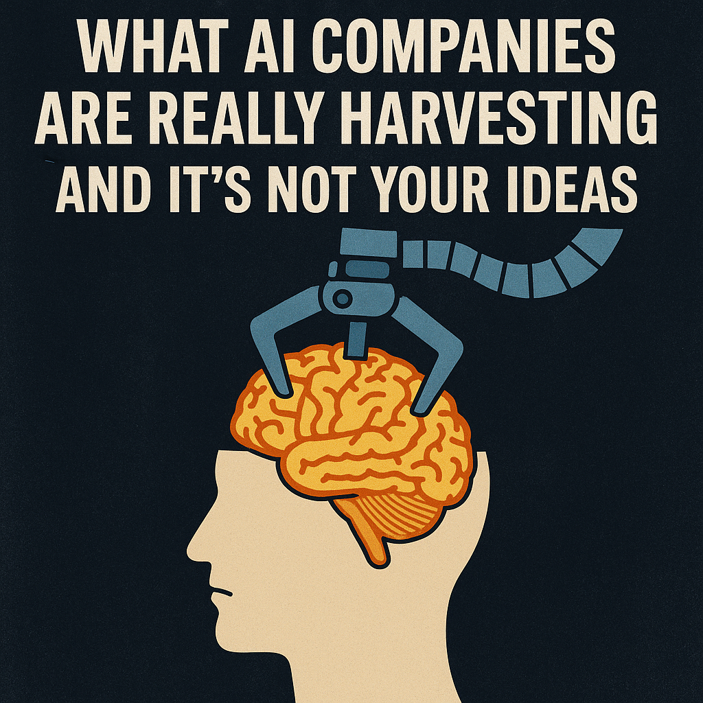What AI Companies Are Really Harvesting (And It's Not Your Ideas)